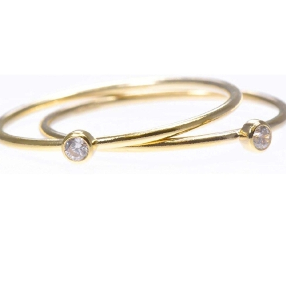Elegant Gold Stacking Rings
